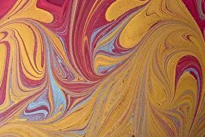 Abstract Marbling Pattern Drucke: Abstract creative marbling pattern for fabric