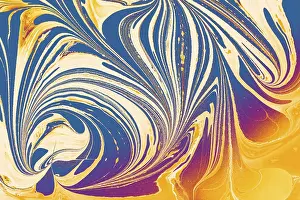 Abstract Marbling Pattern Drucke: Abstract creative marbling pattern for fabric