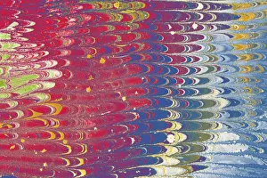Marbled Background Image Drucke: Abstract creative marbling pattern for fabric