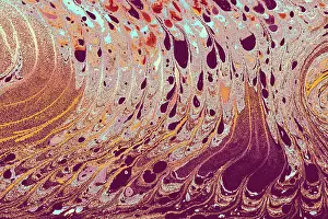 Abstract Marbling Pattern Drucke: Abstract creative marbling pattern for fabric