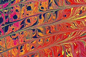 Marbled Background Image Drucke: Abstract creative marbling pattern for fabric