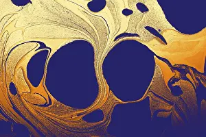 Abstract Marbling Pattern Drucke: Abstract creative marbling pattern for fabric