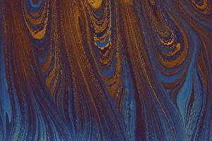 Abstract Marbling Pattern Drucke: Abstract creative marbling pattern for fabric