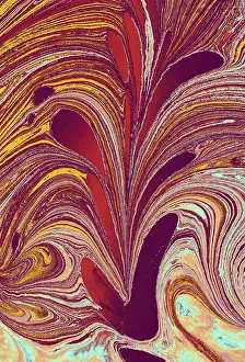 Abstract Marbling Pattern Drucke: Abstract creative marbling pattern for fabric