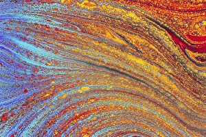 Abstract Marbling Pattern Drucke: Abstract creative marbling pattern for fabric