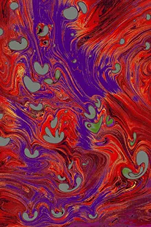 Abstract Background Image Drucke: Abstract creative marbling pattern templat for fabric