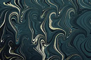 Ebru Marbling Art Drucke: Abstract creative round marble pattern texture