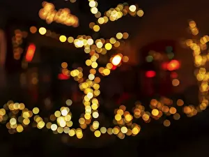 Budapest Cityscape At Night Drucke: Abstract dark background with countless sparkling lights