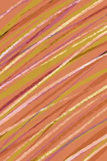 Bunte Abstrakte Kunst Drucke: Abstractes Design mit diagonalen Streifen in warmen, irdischen Pastelltönen.