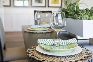 Luxury Table Setting Ideas Drucke: Abstract of dining table with place settings