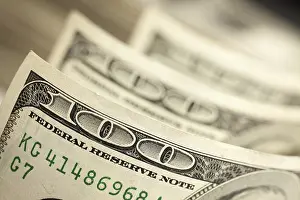 Deserted Currency Scene Drucke: Abstract of one hundred dollar bills
