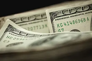 One Hundred Dollar Bill Image Drucke: Abstract of One Hundred Dollar Bills