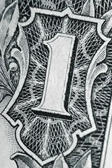 US Dollar Note Drucke: Abstract of a US one Dollar note