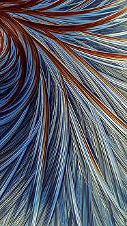 Fractal Geometry Design Drucke: Abstract feather background - computer-generated image