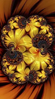 Abstract Fractal Background Drucke: Abstract festive background - computer-generated image