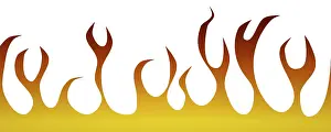 Creative Studio Shot Drucke: Abstract flames on a white background