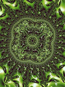 Fractal Background Drucke: Abstract fractal background - computer-generated illustration