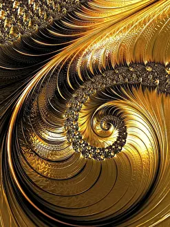 Digital Decorative Background Drucke: Abstract fractal background - computer-generated image