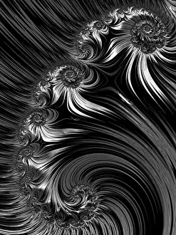 Fractal Computer Graphics Drucke: Abstract fractal background - computer-generated image