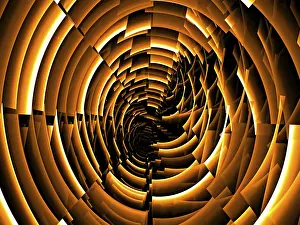 Computer Generated Artwork Drucke: Abstract fractal background - computer-generated image