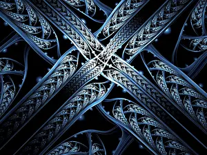 Digital Decorative Background Drucke: Abstract fractal background - computer-generated image