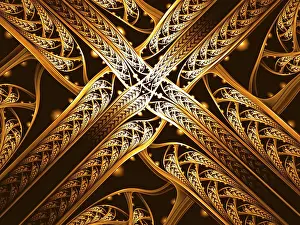 Abstract Computer Graphics Drucke: Abstract fractal background - computer-generated image