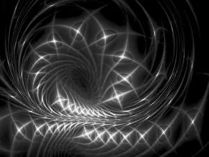 Digital Art Illustration Drucke: Abstract fractal background - computer-generated image