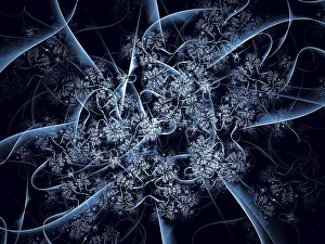 Fractal Pattern Design Drucke: Abstract fractal background - computer-generated image