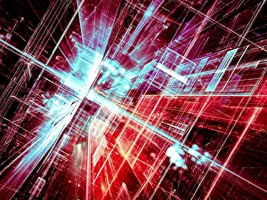 Abstract Computer Graphics Drucke: Abstract future technology background - computer-generated image