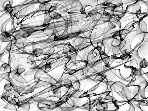 Minimalistische Kunstwerke Drucke: Abstract generated black white pattern background