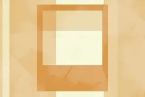 Abstract Geometric Pattern Drucke: Abstract geometric pattern featuring overlapping warm orange and beige blocks