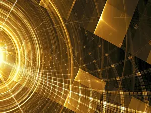 Abstract Golden Background Drucke: Abstract golden background - computer-generated image