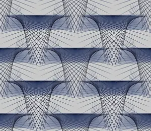 Abstract Geometric Patterns Drucke: Abstract graphic of geometric three-dimensional patterns
