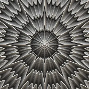 No People Illustration Drucke: An abstract gray pattern 3D illustration