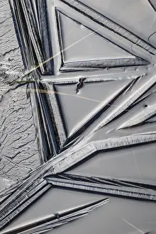 Close Up Ice Crystals Europe Drucke: Abstract ice structures, Norrbotten