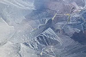Lapland Ice Structures Drucke: Abstract ice structures and reed stalks