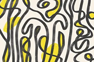 Elegant Contemporary Art Drucke: This abstract illustration features smooth