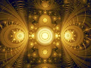 Computer Generated Image Drucke: Abstract luxury pattern computer-generated image