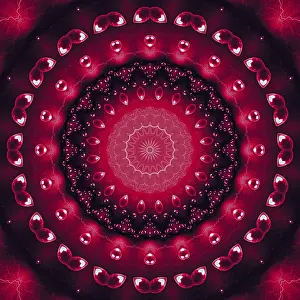 Abstract Radial Pattern Drucke: Abstract magic radial pattern with transparent bubbles