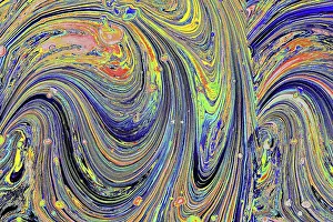 Abstract Marbling Art Drucke: Abstract marbling art patterns as background
