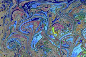 Colorful Abstract Painting Drucke: Abstract marbling art patterns as background