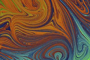 No People Background Graphic Drucke: Abstract marbling pattern for fabric