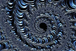 Fractal Geometry Design Drucke: Abstract metallic background - computer-generated image
