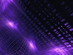Abstract 3d Representation Drucke: Abstract neon glowing grid - technology or sci fi background