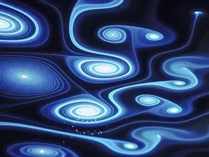 Computer Generated Image Drucke: Abstract pattern with gnarled spirals - computer-generated image