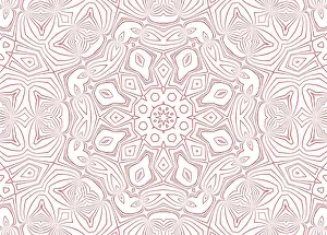White Background Artwork Drucke: Abstract pattern of red lines on white background