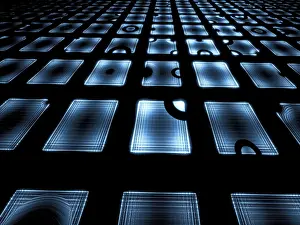 Abstract Fractal Background Drucke: Abstract perspective background - computer-generated image