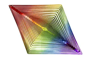 Multicolored Decorative Item Drucke: Abstract rainbow decor isolated on white