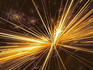 Abstract Technology Image Drucke: Abstract rays burst - computer-generated image