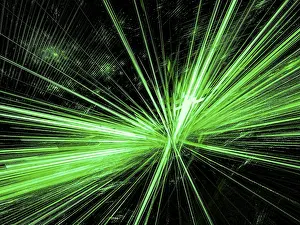 Abstract Technology Picture Drucke: Abstract rays burst - computer-generated image
